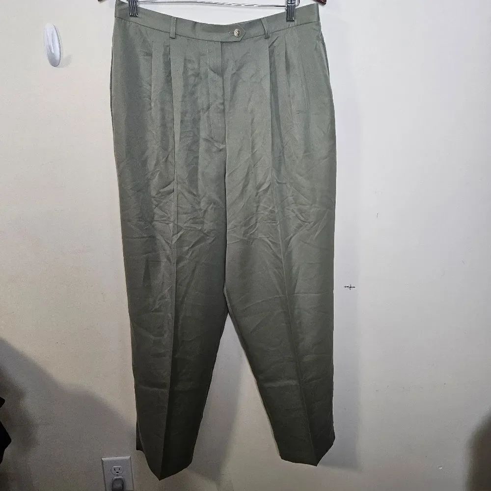 Talbots Womens Dress Pants Green 16 NWT